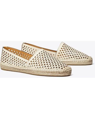 Tory Burch Heart-patterned Espadrille - White