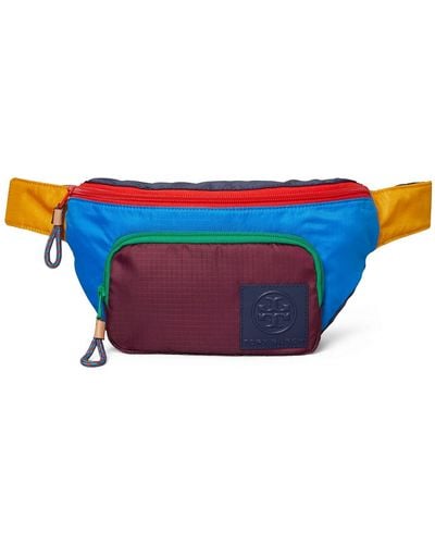 Tory Sport Ripstop Nylon Color-block Belt Bag - Blue