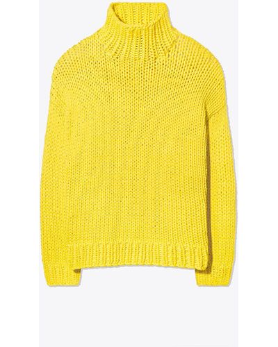 Tory Sport Hand-knit Sweater - Yellow