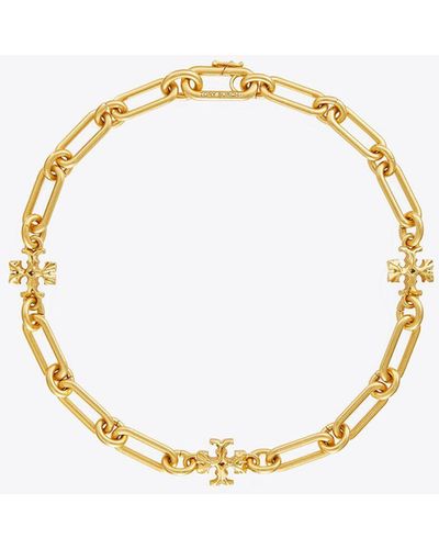 Tory Burch Roxanne Chain Short Necklace - Metallic