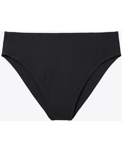 Tory Burch High-Waisted Bikini Bottom - Schwarz