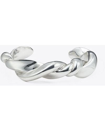 Tory Burch Twisted T Rope Cuff - Metallic
