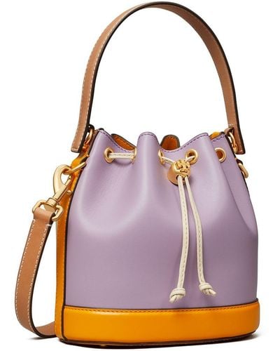 Tory Burch Colorblock Bucket Bag - Purple
