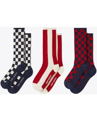 Tory Burch Buddy Socks, Set Of 3 - White