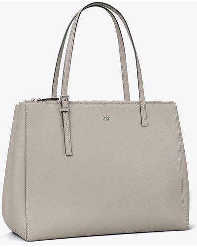 Tory Burch Emerson Large Double Zip Tote - White