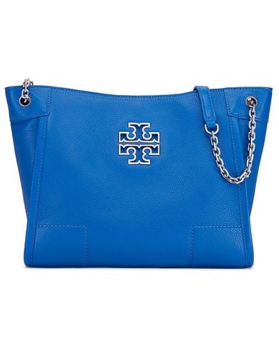 Tory Burch Britten Small Slouchy Tote - Blue