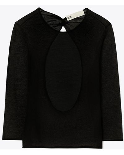 Tory Burch Open-back Pullover - Black