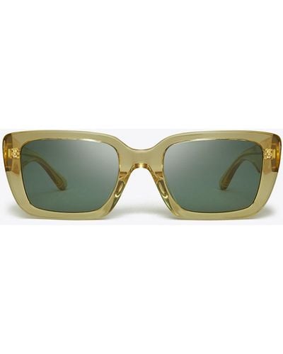 Tory Burch Miller Rectangle Sunglasses - Green
