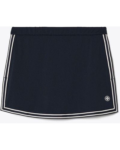 Tory Sport Tech Piqué Side-slit Tennis Skirt - Black