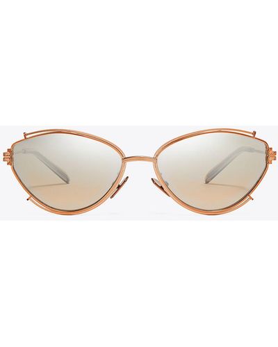 Tory Burch Eleanor Oval Sunglasses - White