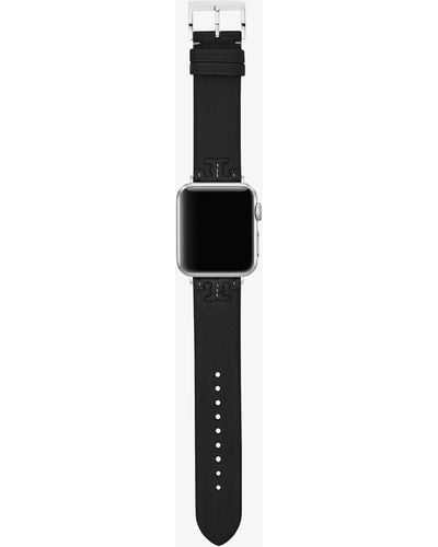 Tory Burch Mcgraw Band For Apple Watch®, Black Leather, 38 Mm - 40 Mm