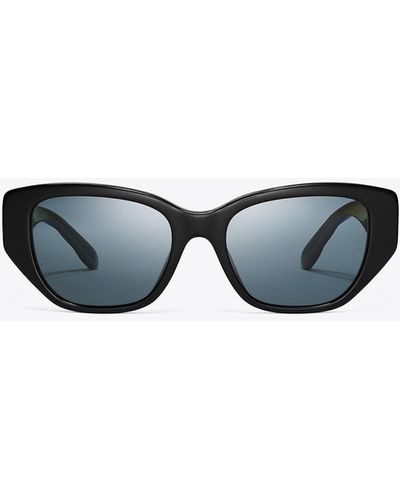 Tory Burch Kira Rectangle Sunglasses - White