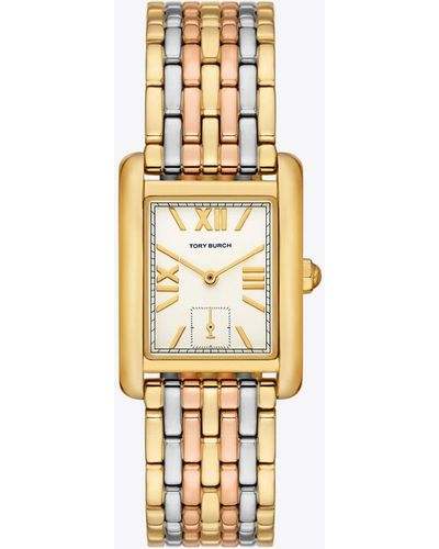 Tory Burch Eleanor Watch, Multi-tone Stainless Steel - White
