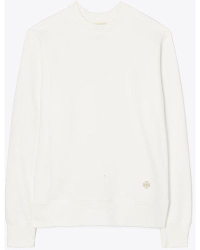 Tory Sport Tory Burch Heavy French Terry Crewneck - White