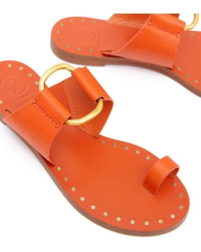 Tory Burch Ravello Studded Sandals - Orange