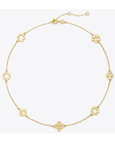 Tory Burch Kira Clover Necklace - White