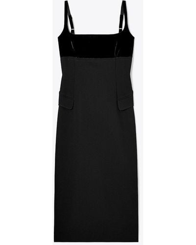 Tory Burch Crepe Slip Dress - Black