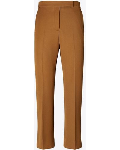 Tory Burch Twill Trouser - Natural