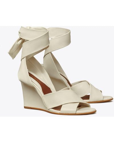 Tory Burch Wrap-up Wedge - White
