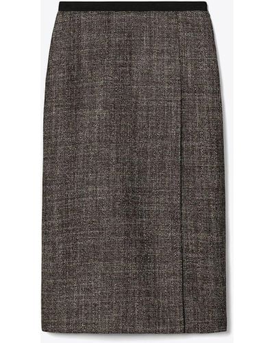 Tory Burch Wrapped Tweed Skirt - Multicolor