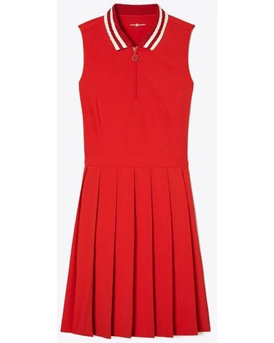 Tory Sport Tory Burch Pleated Golf Dress - Red