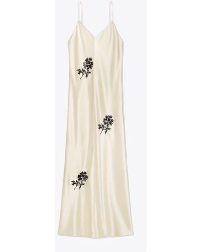 Tory Burch Embroidered Flower Dress - Natural