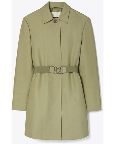 Tory Burch Belted Twill Coat - Green