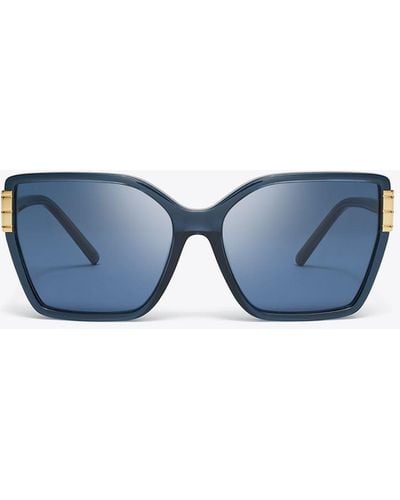 Tory Burch Eleanor Oversized Cat-eye Sunglasses - Blue