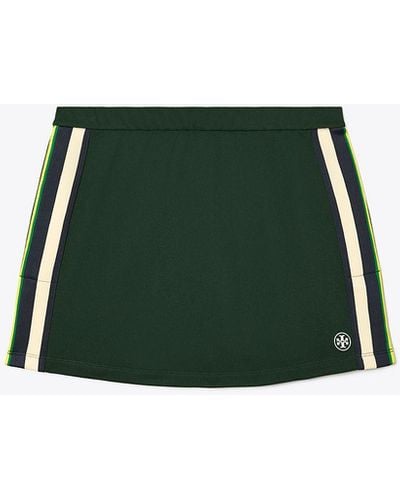 Tory Sport Side-stripe Tennis Skirt - Green