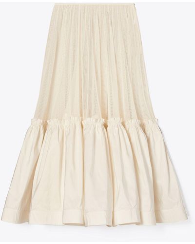 Tory Burch Cotton Tulle Crinoline Skirt - White
