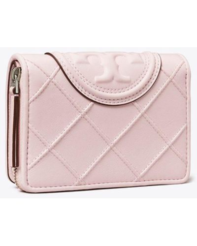 Tory Burch Fleming Soft Bi-fold Wallet - Pink