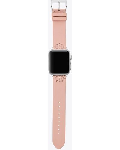 Tory Burch Mcgraw Band For Apple Watch®, Blush Leather, 38 Mm - 40 Mm - Pink