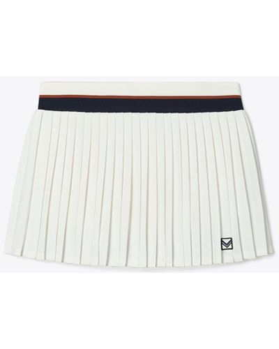 Tory Burch Tory Burch Pleated Mini Tennis Skirt - White