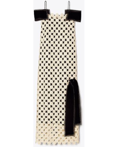 Tory Burch Wool Guipure Embellished Dress - Multicolour
