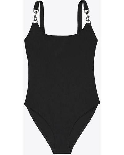 Tory Burch Clip Tank Swimsuit - Black