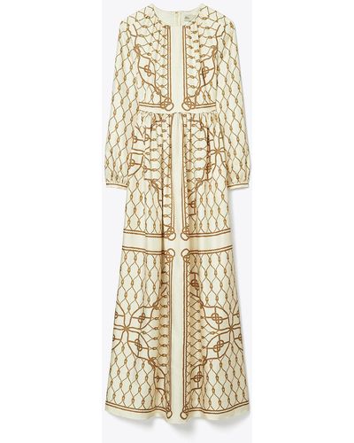 Tory Burch Silk Printed Dress - Weiß