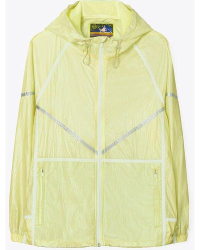 Tory Sport Iridescent Poly Anorak - Yellow