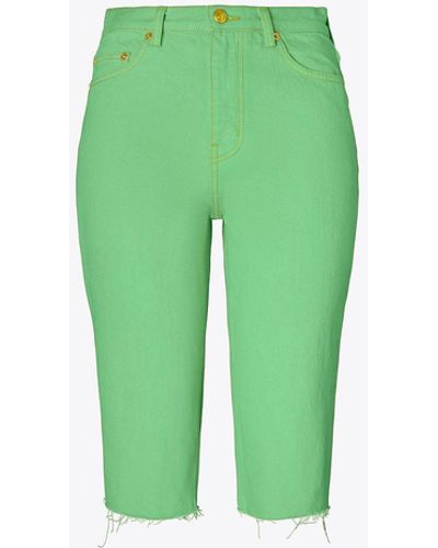 Tory Burch High-rise Cropped Jeans - Green