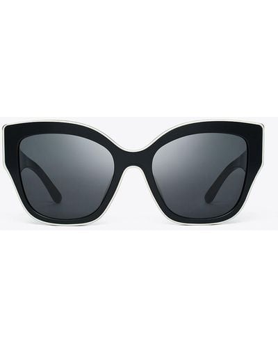 Tory Burch 54mm Oversized Cat-eye Sunglasses - Black