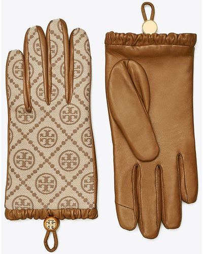 Tory Burch T Monogram Gloves - White