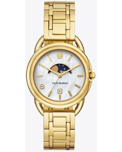Tory Burch Miller Moon Watch, Gold-tone Stainless Steel - Black