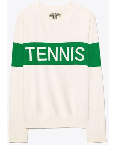 Tory Sport Performance Cashmere Tennis Sweater - Green