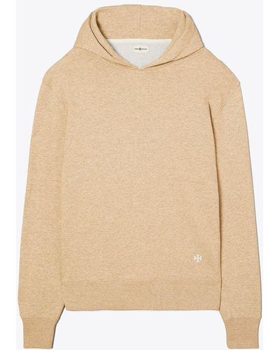 Tory Burch Tory Burch Mélange French Terry Hoodie - Natural