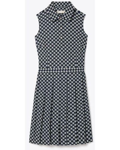 Tory Sport Printed Pleated Golf Dress - Blue