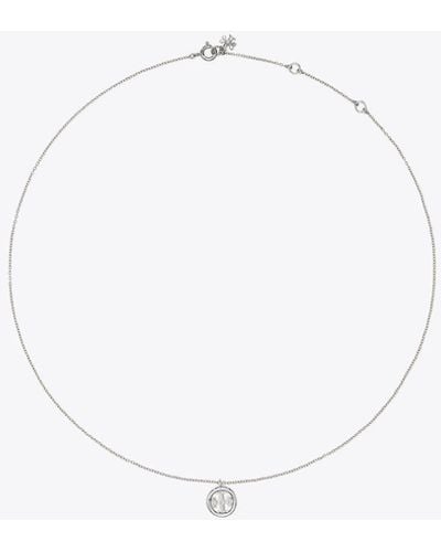 Tory Burch Miller Pendant Necklace - White