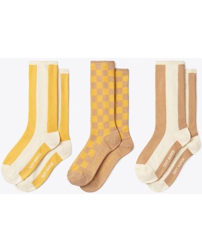 Tory Burch Buddy Socks, Set Of 3 - Multicolor