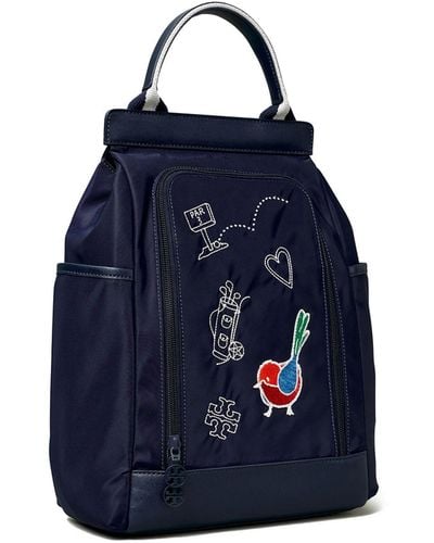 Tory Sport Canvas Tennis Sling Backpack, 257, Shoulder Bags in Blue