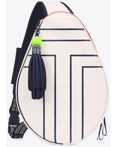 Tory Sport Canvas Tennis Sling Backpack | 257 | Shoulder Bags - Blue