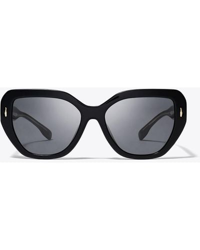 Tory Burch Miller Oversized Cat-eye Sunglasses - White