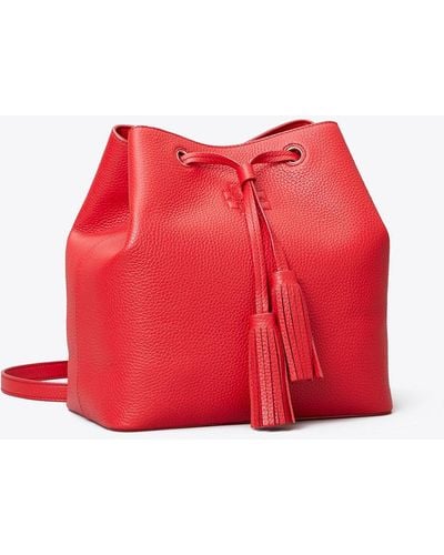 Tory Burch Thea Bucket Bag - Red